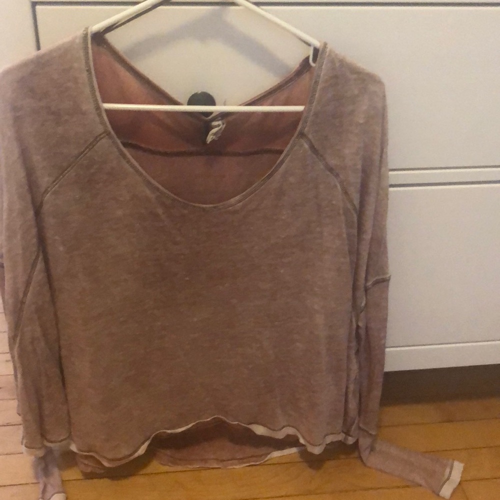 Long sleeve off the shoulder top. Free people